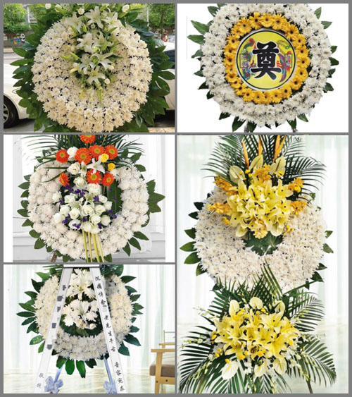 河南南阳社旗县潘河街道双庄村花圈速递